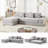 Boneless Corduroy Fabric Compression Sofa-1165643458
