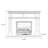 White Solid Wood Freestanding Fireplace