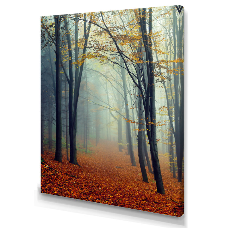 Paysage d'automne - Peinture, H 32 po x l 16 po x P 1 po, Toile tendue