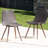 2Pcs Dining Seat , Brown Multi With Powder Coated Legs - Outdoor Furniture Patio Chair Pair, Stylish-879419914