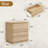 Minimalist Textured Curved Profile 2-drawer Nightstand （set Of 2）-1899141909