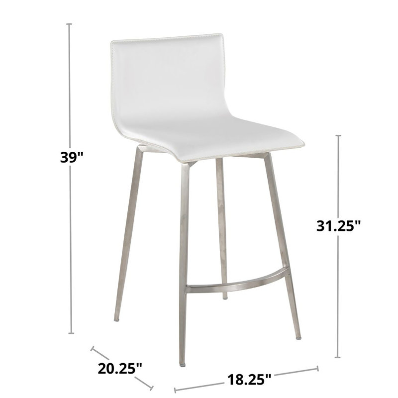 Vedder Swivel Upholstered Counter Stool with Metal Frame