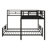 Twin Over Full Size L-Shaped Metal Bunk Bed-1305383281