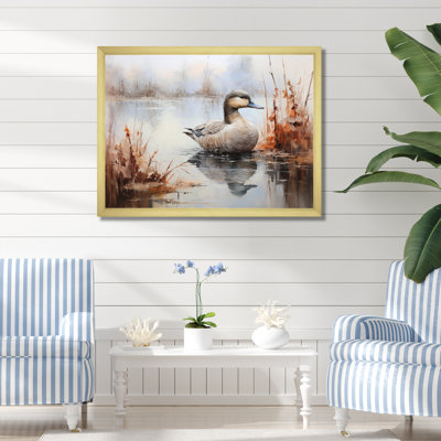 Misty Marsh Duck III - Art mural animal canard