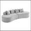 Canapé modulaire en velours avec 4 coussins-126592483