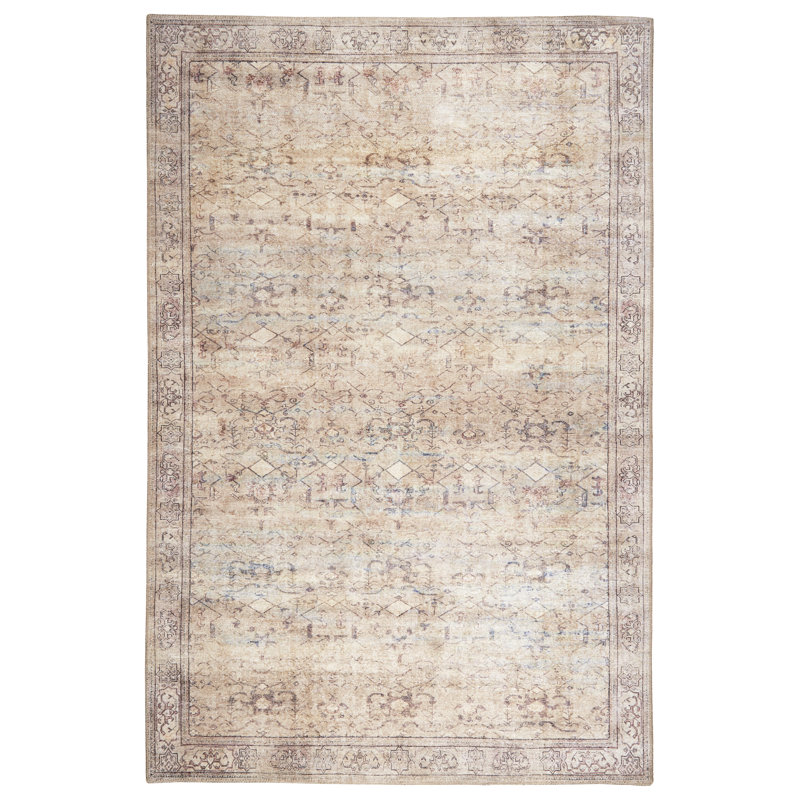 Tapis classique en polyester tissé à la machine Bungalow Rose, Rectangle 8 pi 4 po x 11 pi 6 po