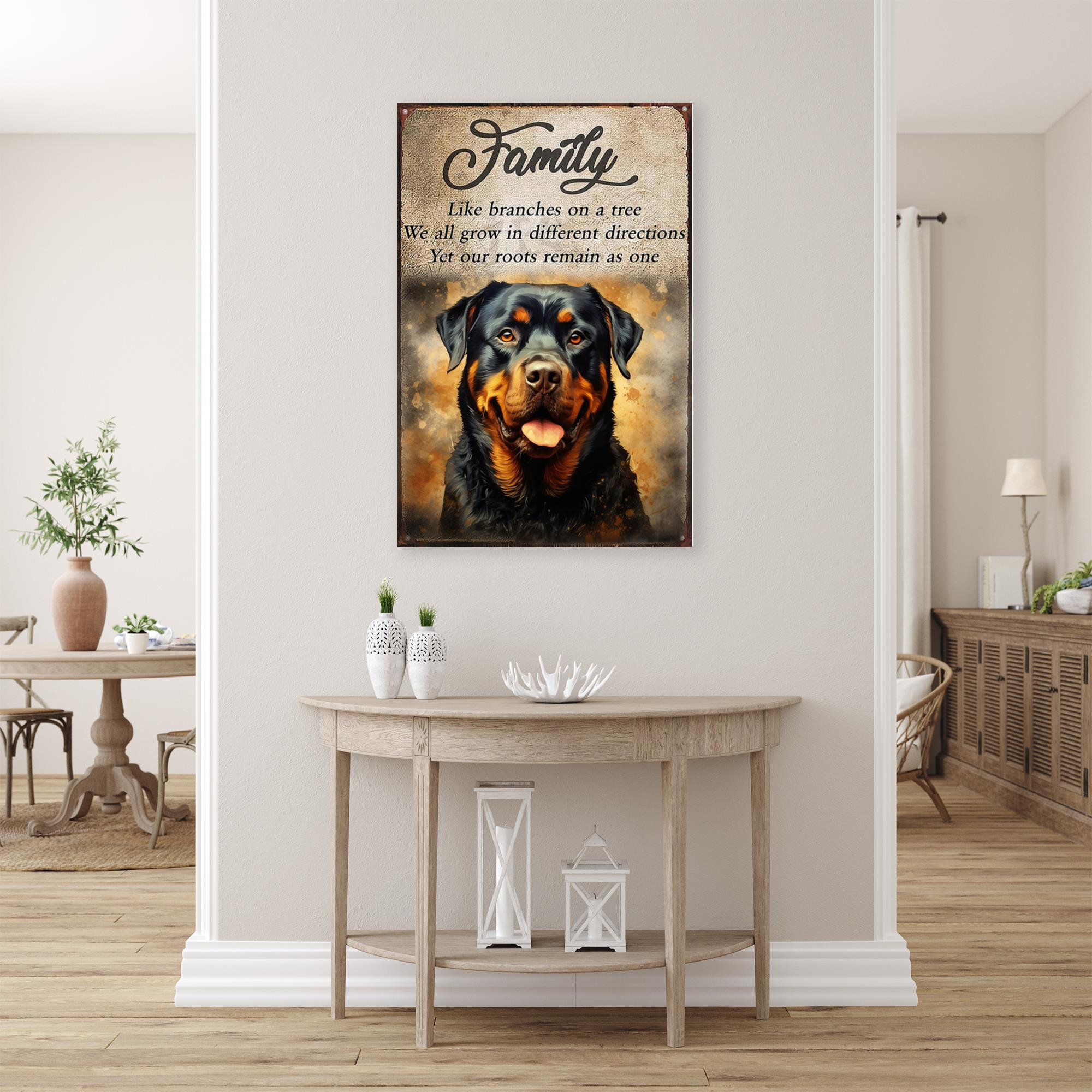 Trinx Rottweiler Family - 1 Piece Rectangle Graphic Art Print On ...