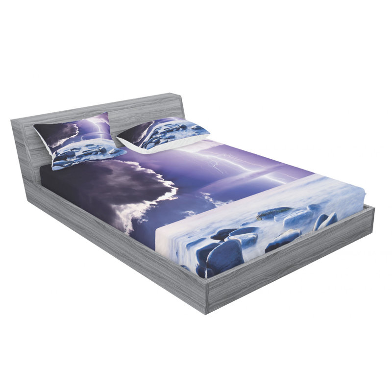 Microfiber Sheet Set, Queen Sheet Set with Fitted Sheet