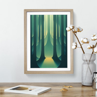 Symmetrical Forest No.4 Abstract - Single Picture Frame Print