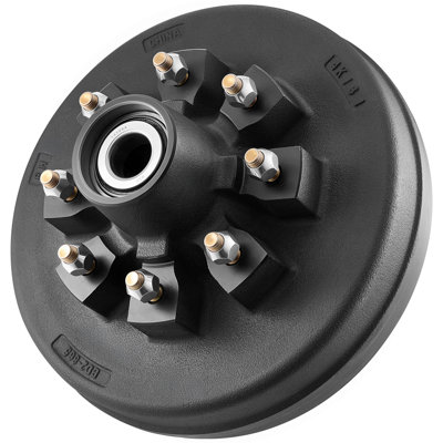 Electric Trailer Brake Drum, 1 Pack, 8-Hole On 4-Inch Bolt Circle Brake Drum For 7000 Lbs Trailer Axles, Long Service Life, Replacement Of 12 Inch Brake Hub Drums Assembly For Trailers, Rvs