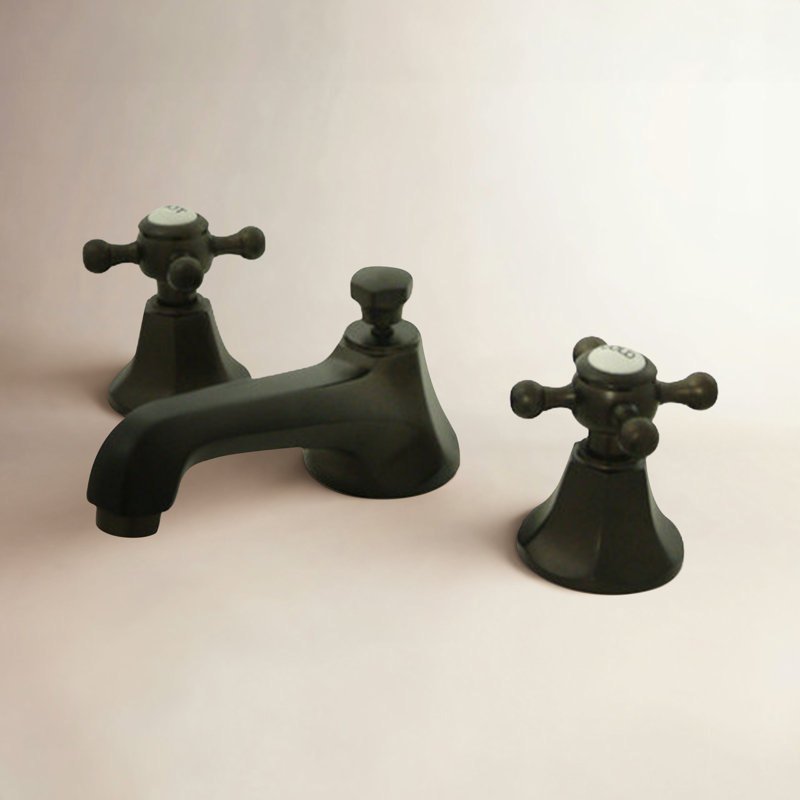 Robinet de salle de bain espacé à deux poignées à 3 poignées avec bonde escamotable en laiton Kingston, Oil Rubbed Bronze