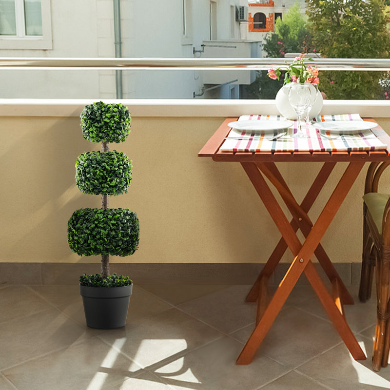 75 cm H Faux Boxwood Tree Plant in Plastic Pot