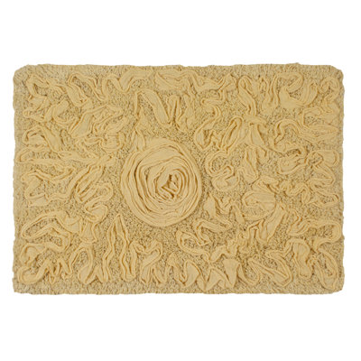 Schoenberger Floral Design Cotton Bath Rug