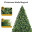 Arbre de Noël artificiel 4,5 pi avec 561 branches d'épinette pré-éclairé 4,5 pi-767290435
