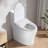 Smart Bidet Toilet Seat with Side Knob Adjustable Heated Seat with Water Temperature and Pressure Adjustment Portable Bidet,Auto open/close,Night Light, Only Seat