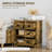 Versatile Industrial Buffet Cabinet For Kitchen And Coffee Bar, With Multiple Storage Options