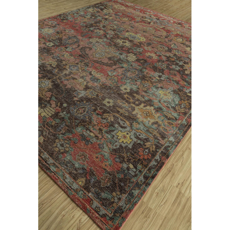 Transitional, Vintage Hand Knotted Wool Oriental Area Rug
