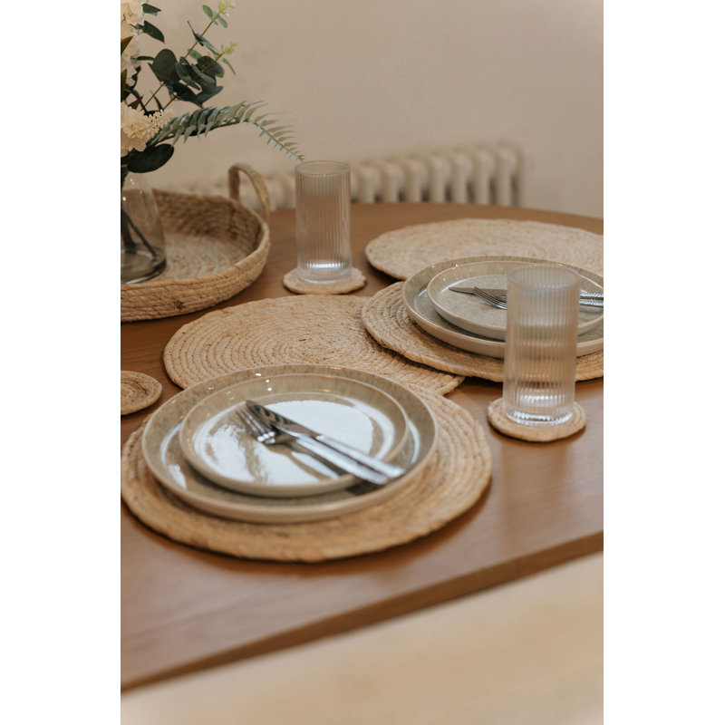 Maize Round Placemat And Coaster Set
