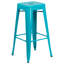 Tabouret à hauteur de comptoir 24 po intérieur / extérieur en métal avec siège carré-1214741087-1214741155-1292562118