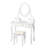  White Vanity Set with LED Mirror & Stool – Stylish Storage for Your Beauty Routine