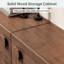Table de chevet simple en bois massif 22,8 po avec 2 tiroirs MCM-688129611-701571242-690956388