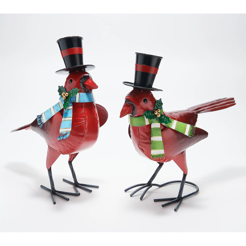 Ensemble de 2 statues de jardin Keniya Cardinal