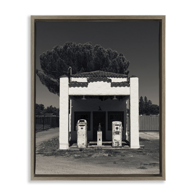 Art mural antique sur toile flottante encadrée, design par Dan Katz, Cadre flottant orme Montalcino, H 21 po x l 17 po