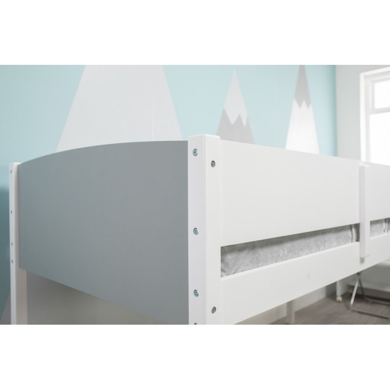 Bergenfield 90 X 190cm Mid Sleepers, White/Grey
