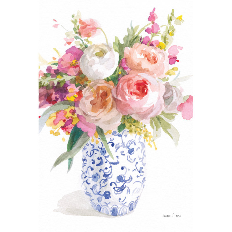 " Sunday Bouquet I " by Danhui Nai, 18" H x 12" W, Wrapped Canvas