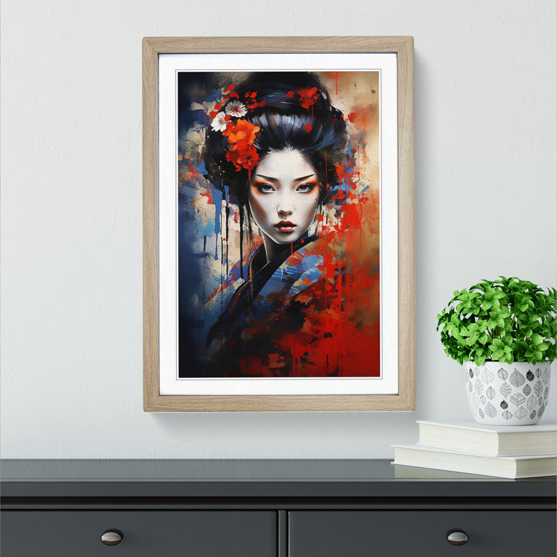 Single Picture Frame Print on Wood, Oak Framed, 64cm H x 46cm W