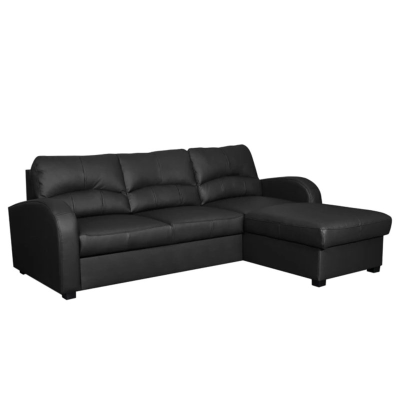 Fridulf Corner Sofa Bed, Black, Right Hand Facing
