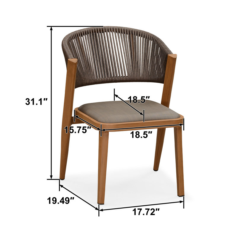 Patio Dining Chair Metal Wicker Rattan Chairs