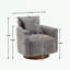 Fauteuil demi-tonneau pivotant en chenille-813798795