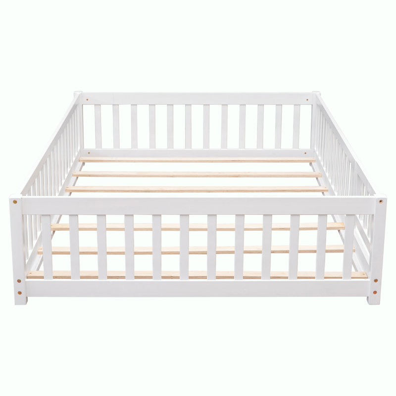 Lit plateforme, Blanc, Double