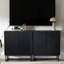 Armoire d'appoint cannelée de 31,5 po de hauteur à 2 portes avec tablettes réglables-935394549-921295886