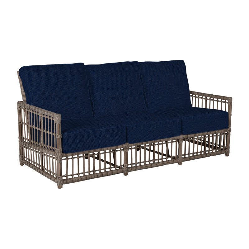 Newport Woven Sofa - Onyx, Arbor Chambray, No Welt, Onyx