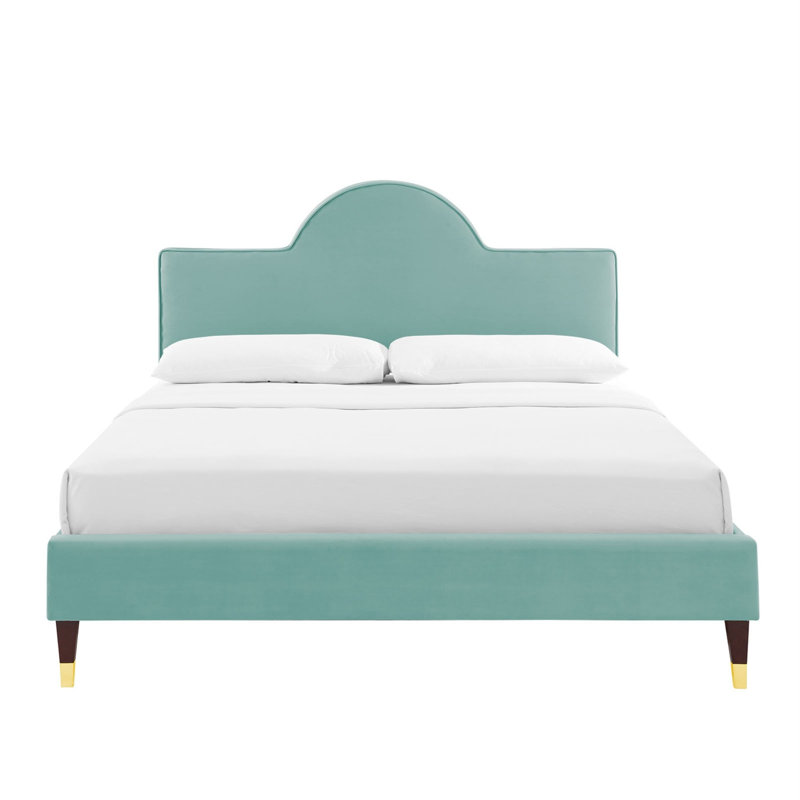 Lit en velours Aurora Performance, Double, Menthe