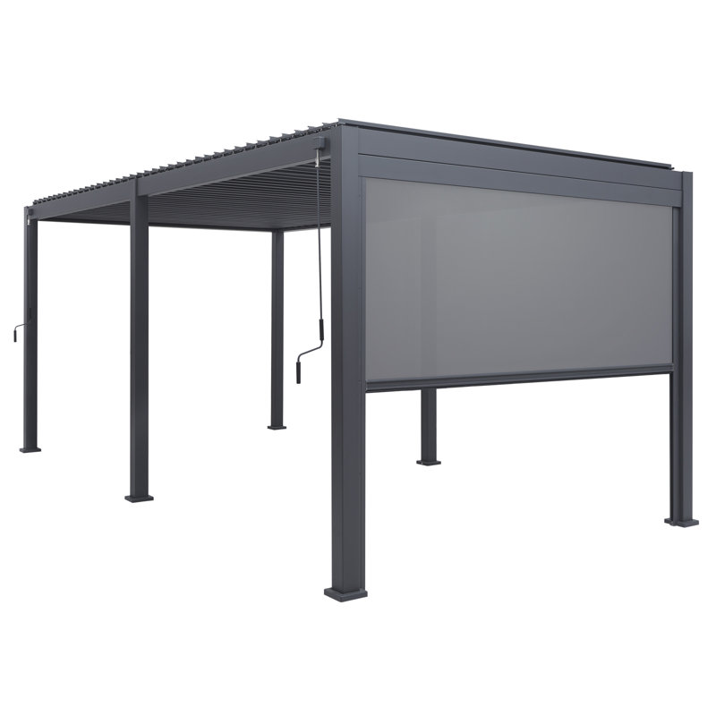 Écran 111 en aluminium pour pergola, Gris anthracite, 10 pi