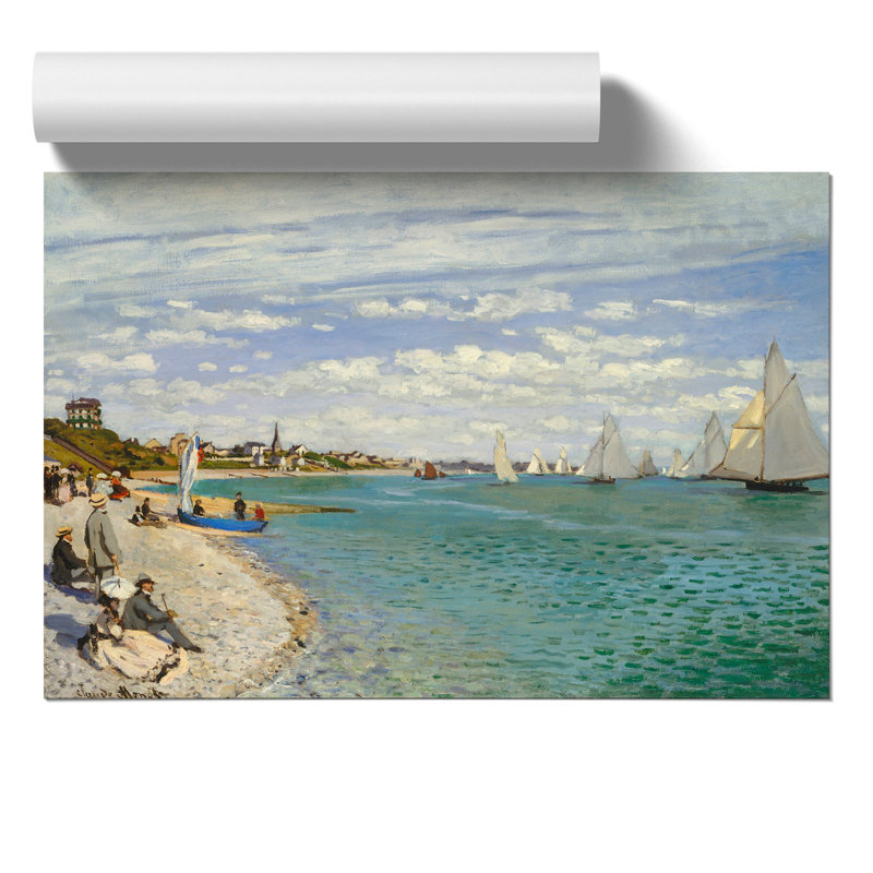 Regatta At Sainte-Adresse by Claude Monet - No Frame Painting, 21cm H x 30cm W x 0.1cm D