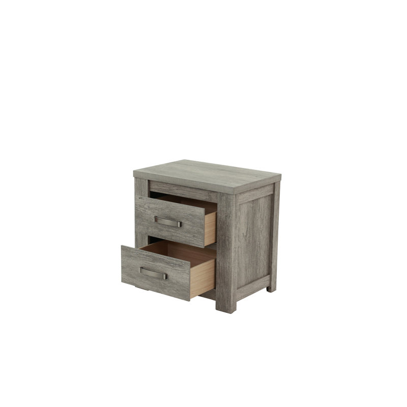 Table de chevet rustique 2 tiroirs