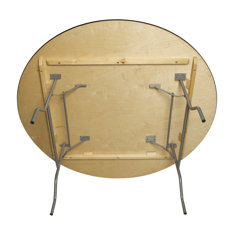 Table pliante portable WFT, Rebord en caoutchouc, H 30 po x L 60 po x P 60 po