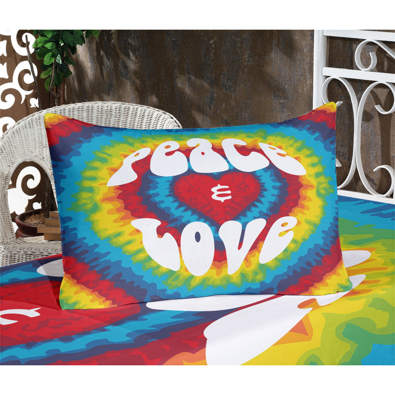 Multicolore Ambesonne, Twin Sheet Set + 1 Fitted Sheet + 2 Pillowcases