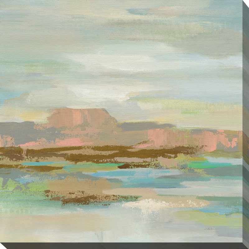 " Spring Desert II V2 ", 18" H x 18" W x 1" D, Wrapped Canvas