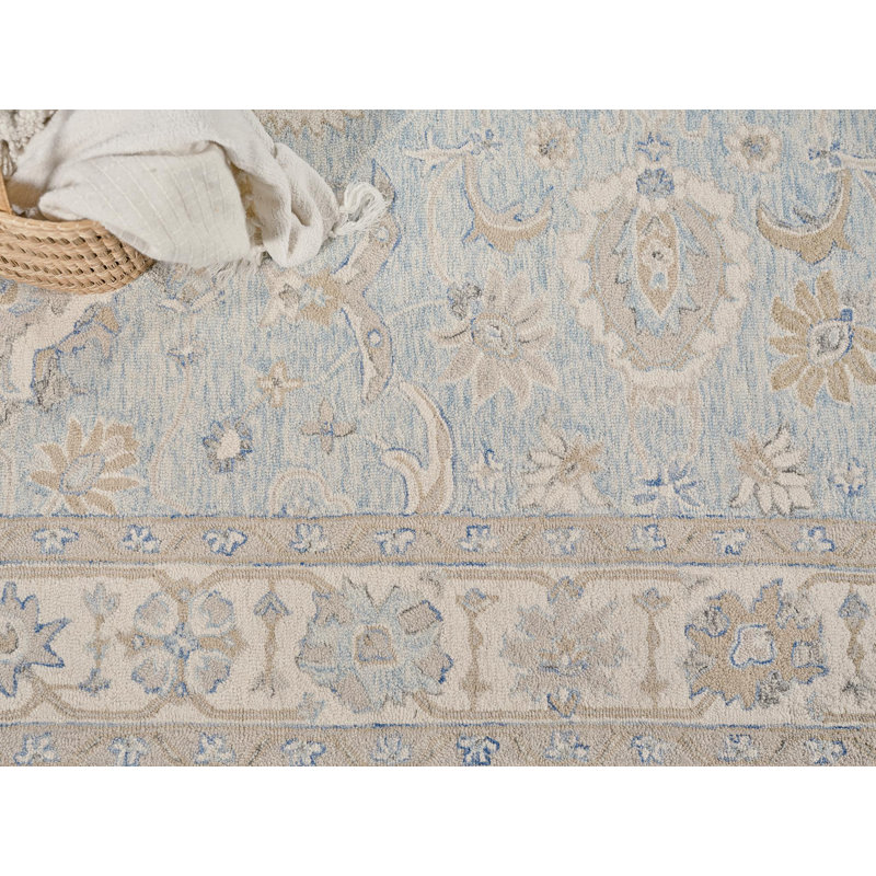 Marietta Oushak Hand-Tufted New Zealand Wool On Canvas Area Rug, Rectangle 9' x 12'