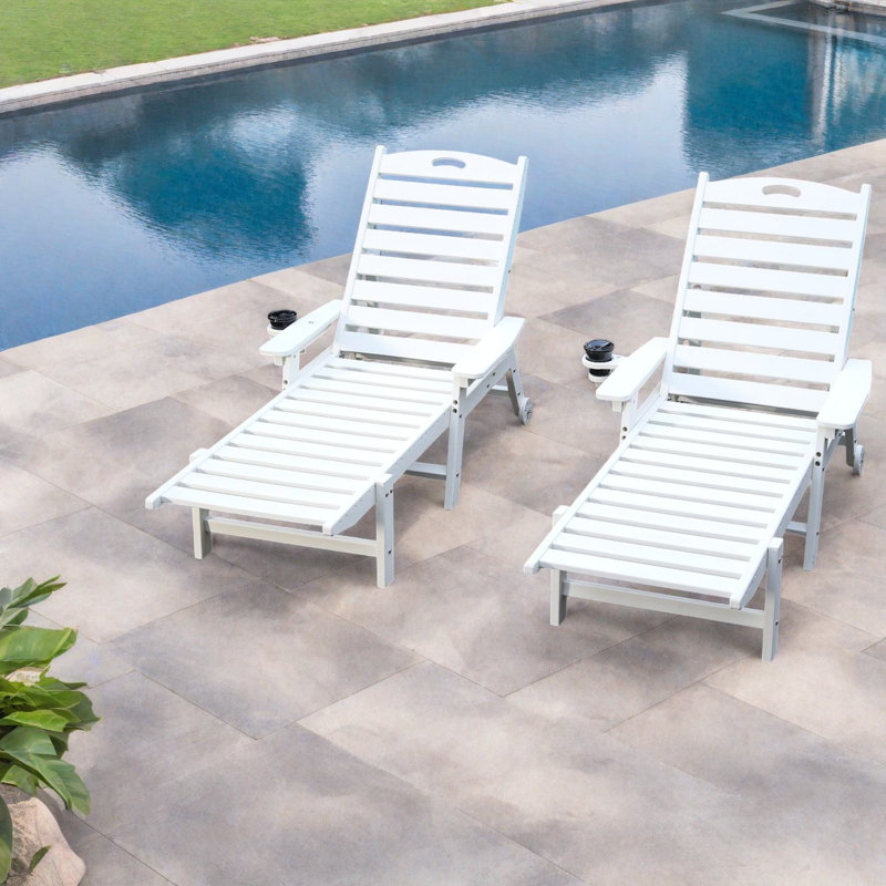 Méridiennes de patio réglables, ensemble de piscine moderne en grain de bois PEHD