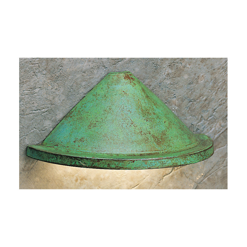 Berkeley 1 - Light Outdoor Flush Mount, Verdigris Patina
