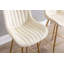 Ensemble de 2 tabourets de bar, avec tabouret de comptoir en tissu chromé et repose-pieds-677452057