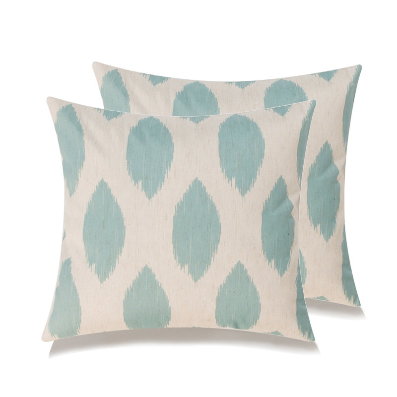 Housse de coussin Ikat, Bleu