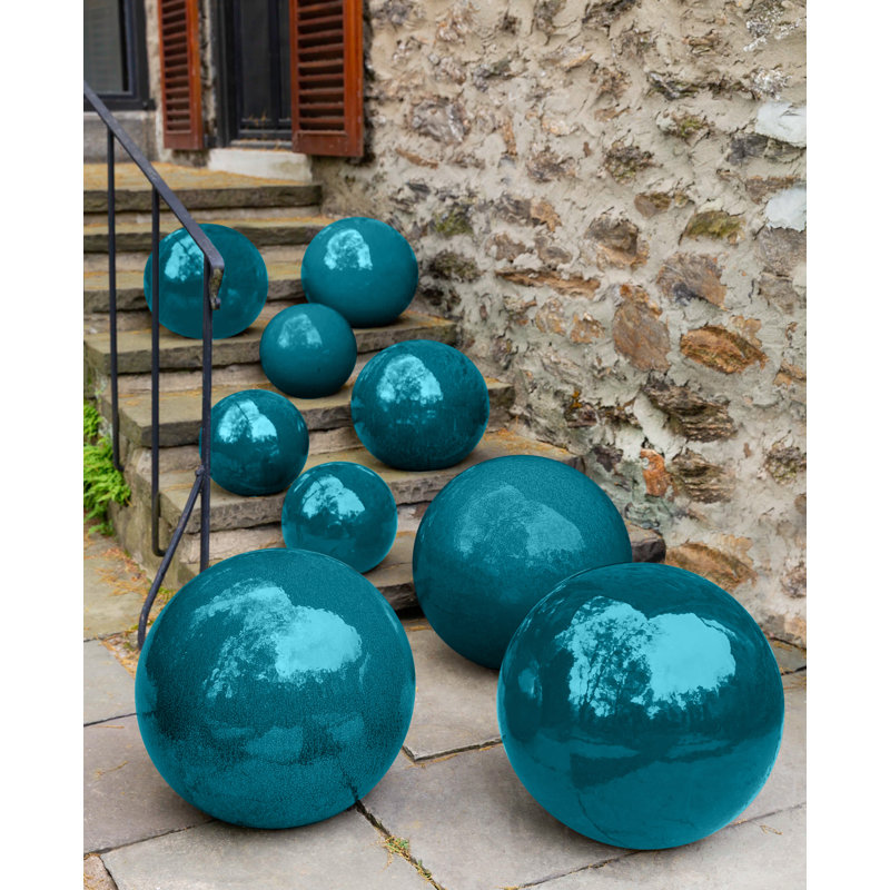 Art de jardin Glaze Sphere, H 15,75 po x l 15,75 po x P 15,75 po, Pluie