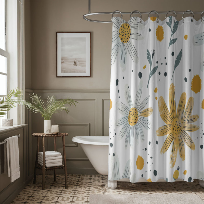 Rideau de douche Daisy Plaid 98, H 74 po x l 71 po